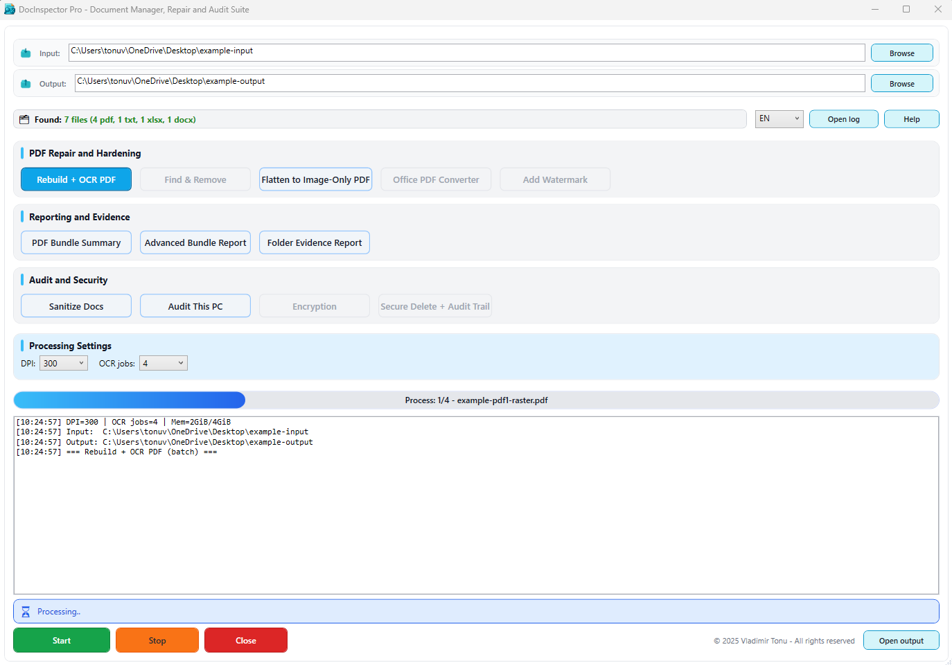 DocInspector Pro interface screenshot 3