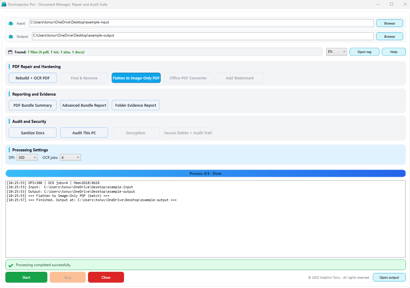 DocInspector Pro interface screenshot 5